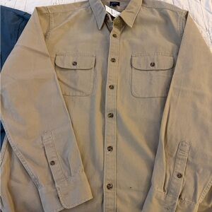 J. Crew Tan Cotton Twill - Collared Shirt - NWT - Size XL